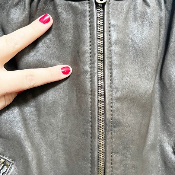 Doma Brown Leather Zipper Jacket - Picture 14 of 14